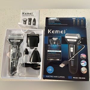 Silver and Black Electric Hair Clippers